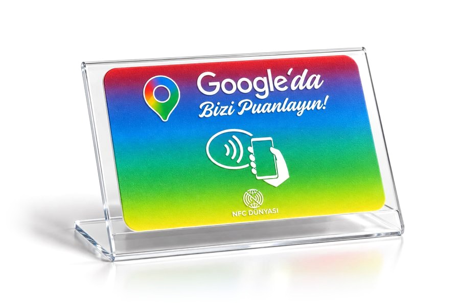 Google yorum NFC masa standı